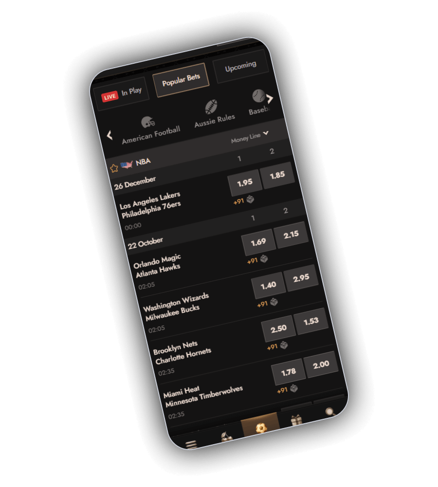 The Crusado Casino sport betting page showing the welcome and cashback offers on their own track